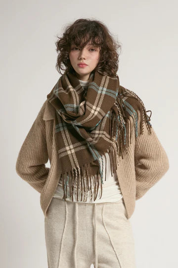 Look by M Ashbury Check Scarf