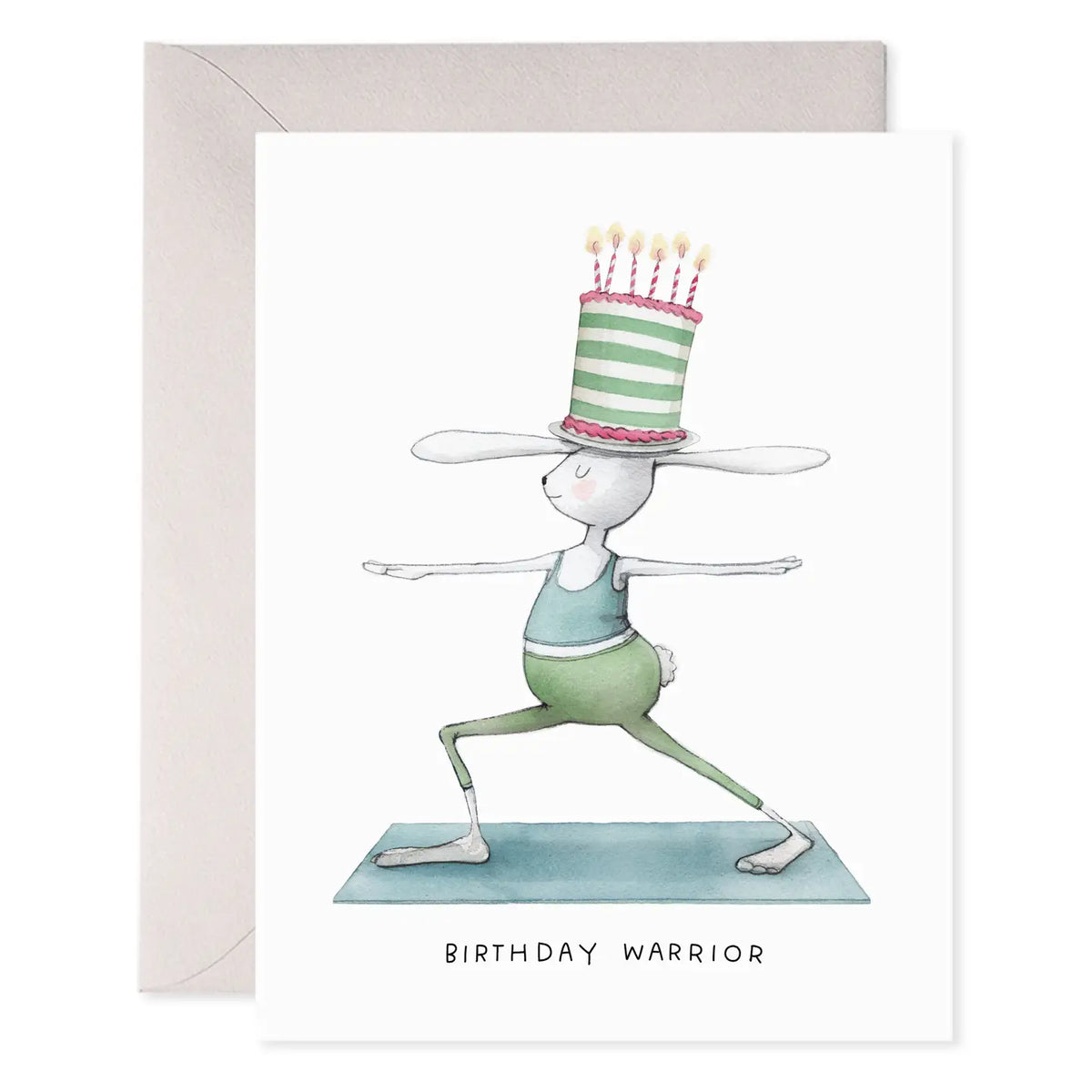 E.Frances Birthday Warrior Yoga Card