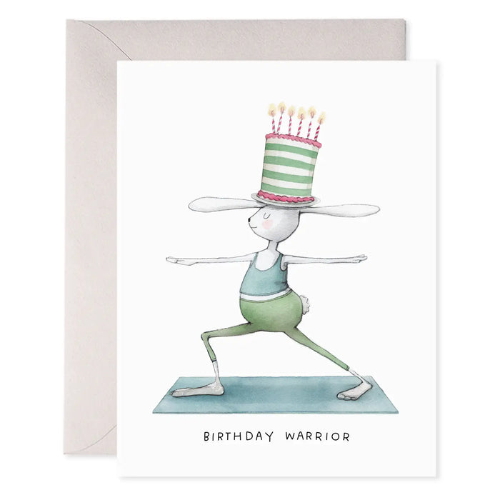 E.Frances Birthday Warrior Yoga Card