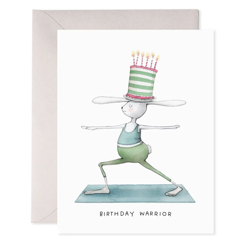 E.Frances Birthday Warrior Yoga Card