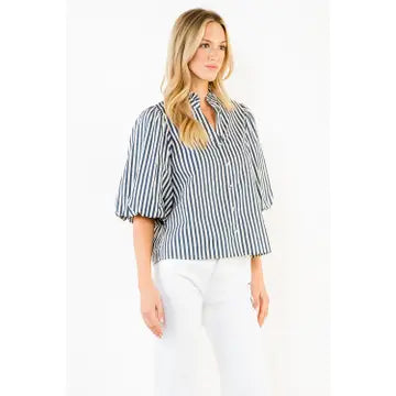 THML Stripe Button Down Top