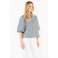 THML Stripe Button Down Top