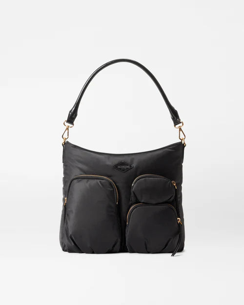 MZ Wallace Chelsea Hobo Black Lacquer