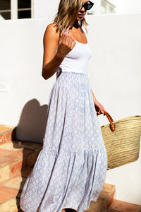 Emerson Fry Shirred Solstice Indigo Skirt