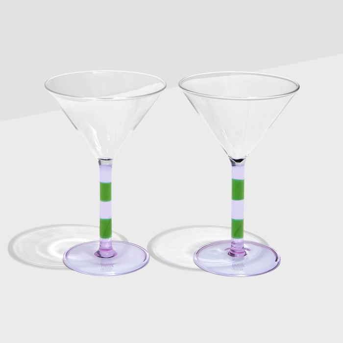 Fazeek Striped Martini Glass (Set of 2)