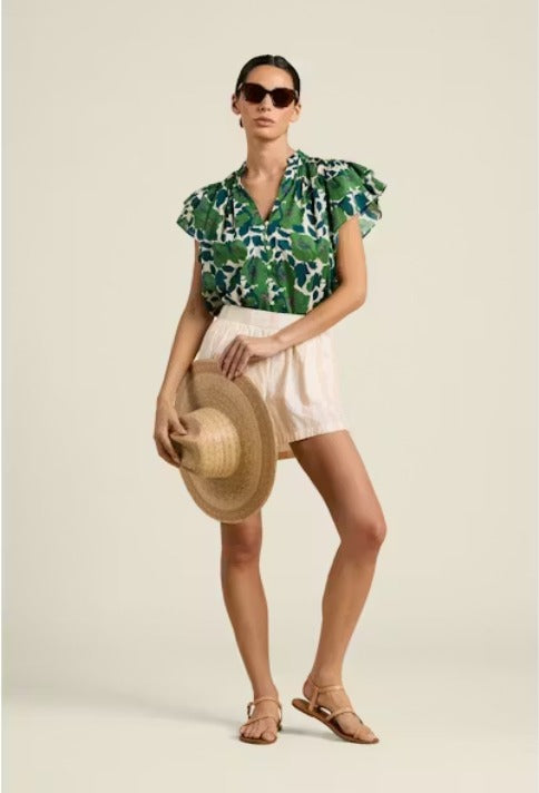 Trovata Birds of Paradis Violette Vega Floral Print Top
