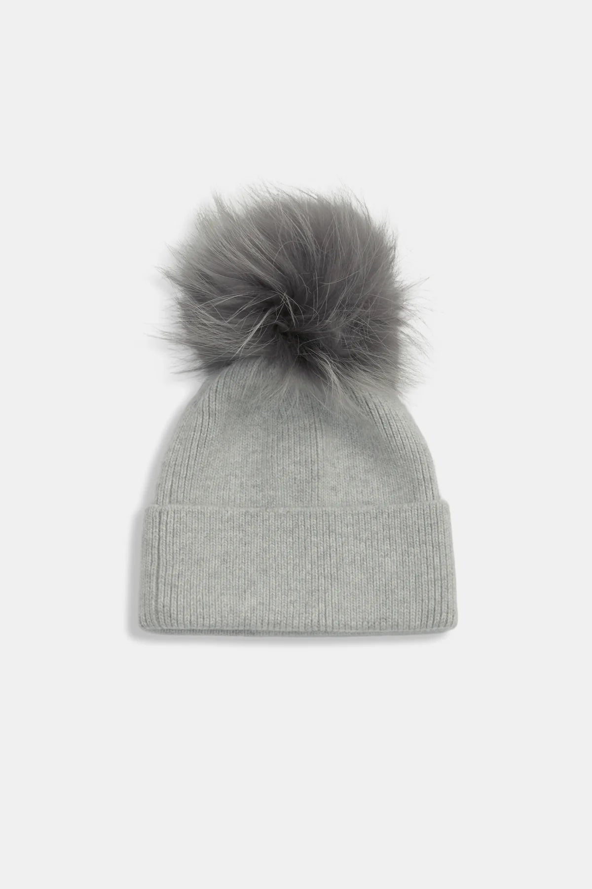 Common Knit Ribbed Knit Pom Pom Beanie