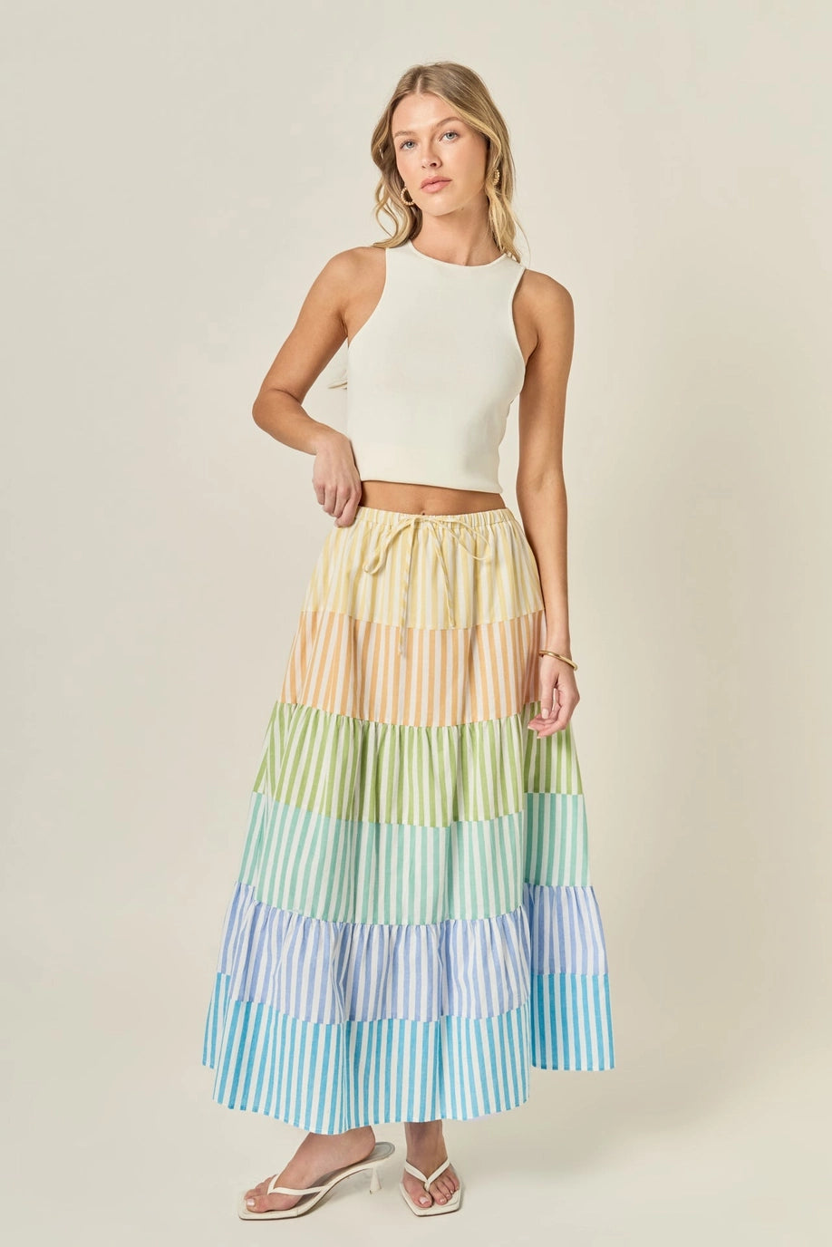 English Factory Pastel Tier Skirt