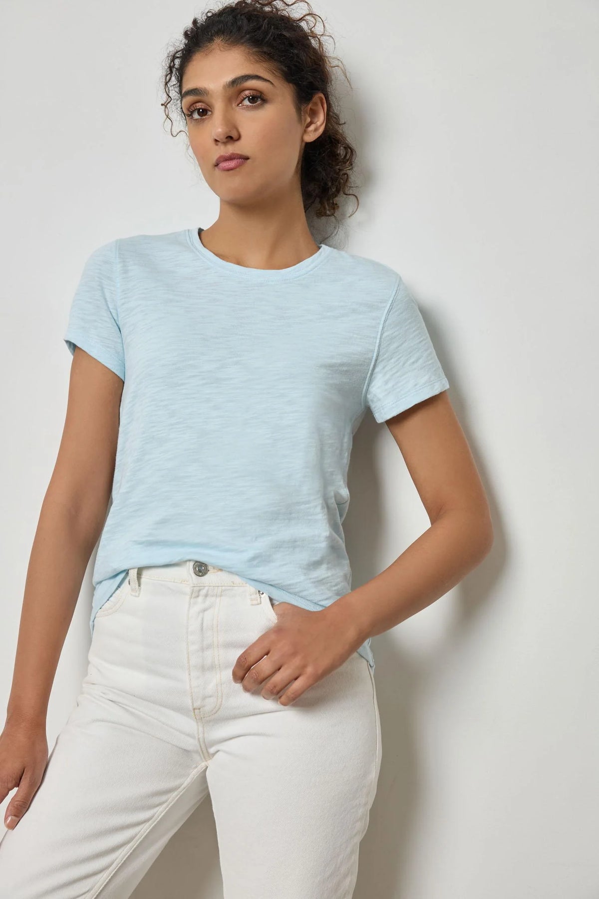 Lilla P Short Sleeve Slub Crew