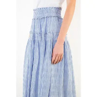 THML Striped Smocked Skirt