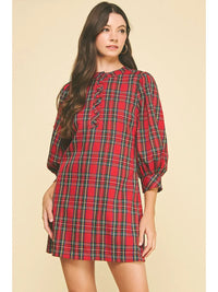 Pinch Plaid Mini Dress