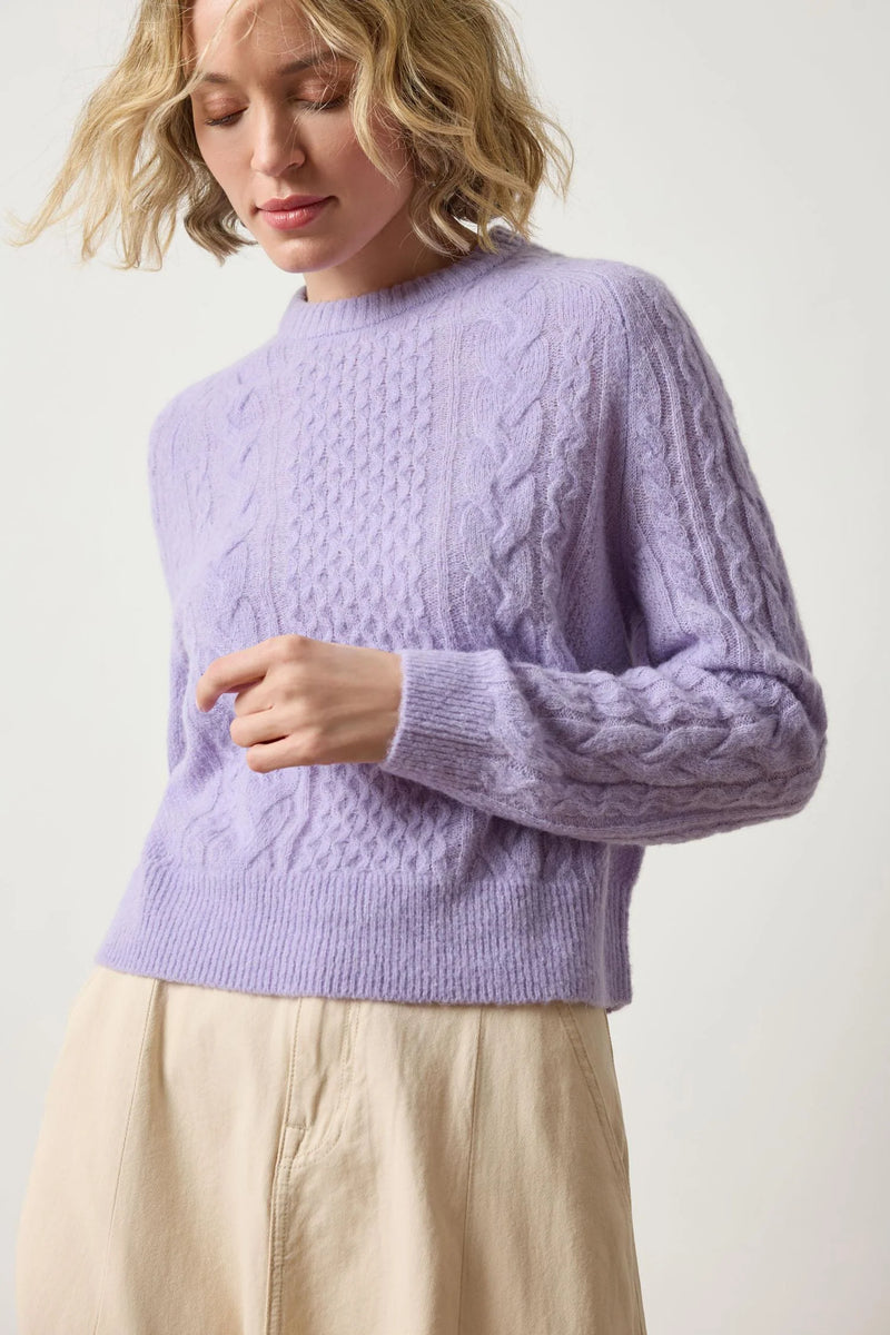 Lilla P Mixed Stitch Alpaca Crew Sweater