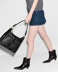 MZ Wallace Chelsea Hobo Black Lacquer