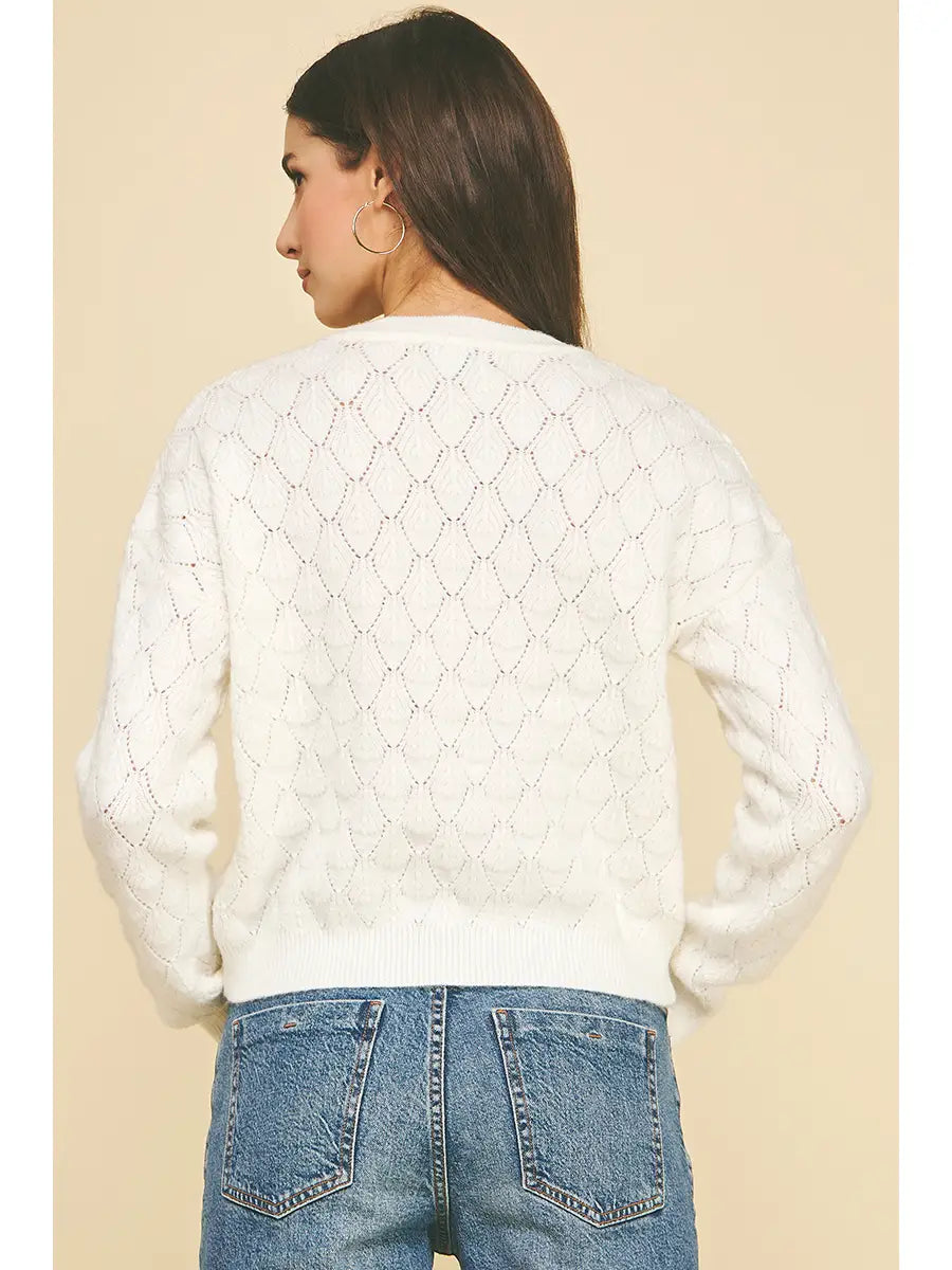 Pinch Textured Knit Sweater