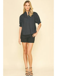 Pinch Balloon Sleeve Top