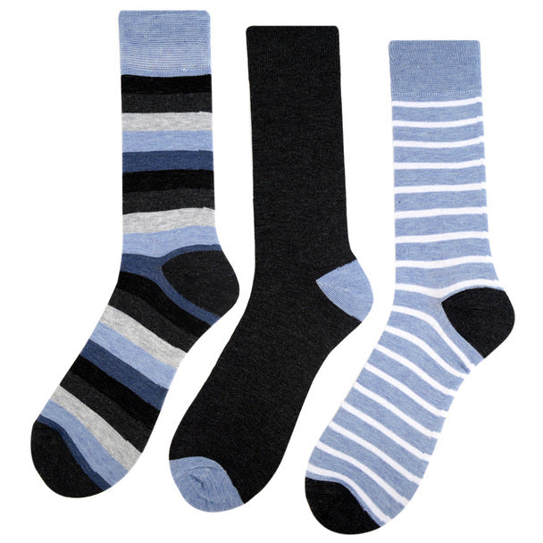 Selini Assorted Pack (3 Pairs) Men's Casual Crew Socks