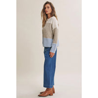 In February Stripe Colorblock Cardigan