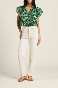 Trovata Birds of Paradis Violette Vega Floral Print Top