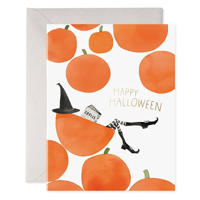 E.Frances Pumpkin Witch Card