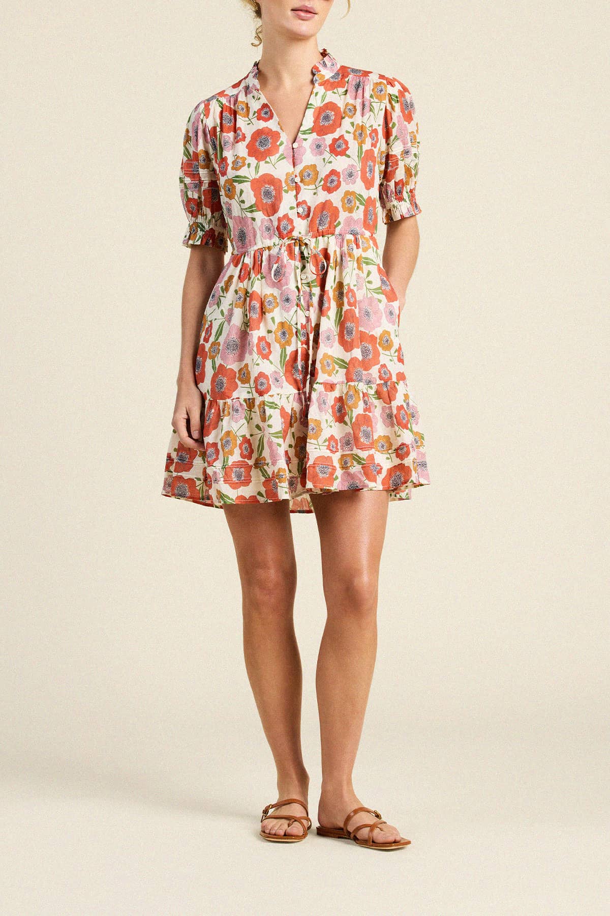Trovata Birds of Paradis Phoebe Poppy Costa Dress