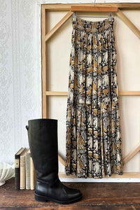 Emerson Fry Story Print Shirred Skirt