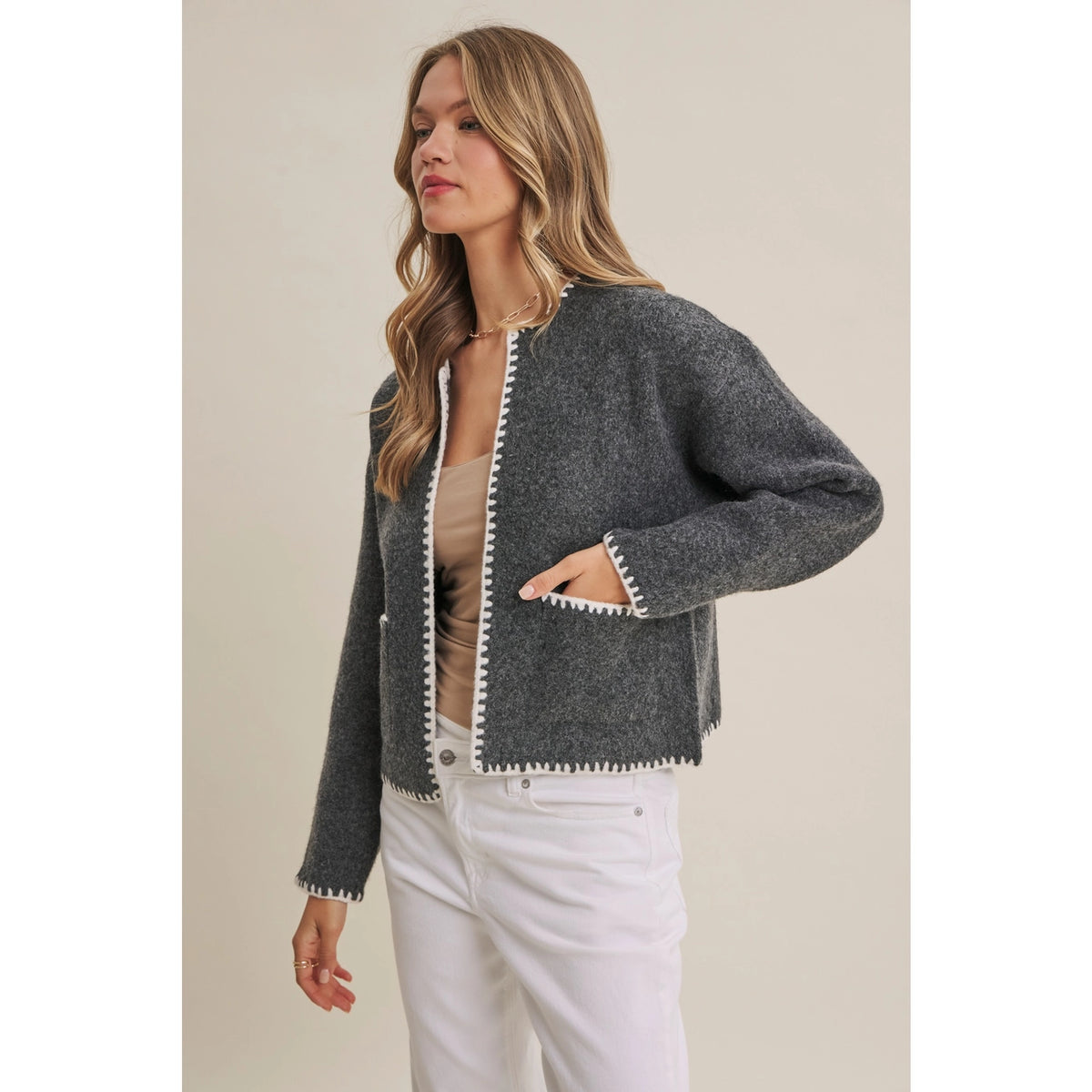 In February Wool Blend Sweater Cardigan