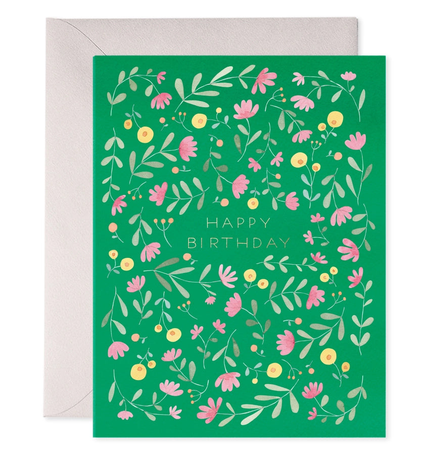 E.Frances Green Floral Birthday Card