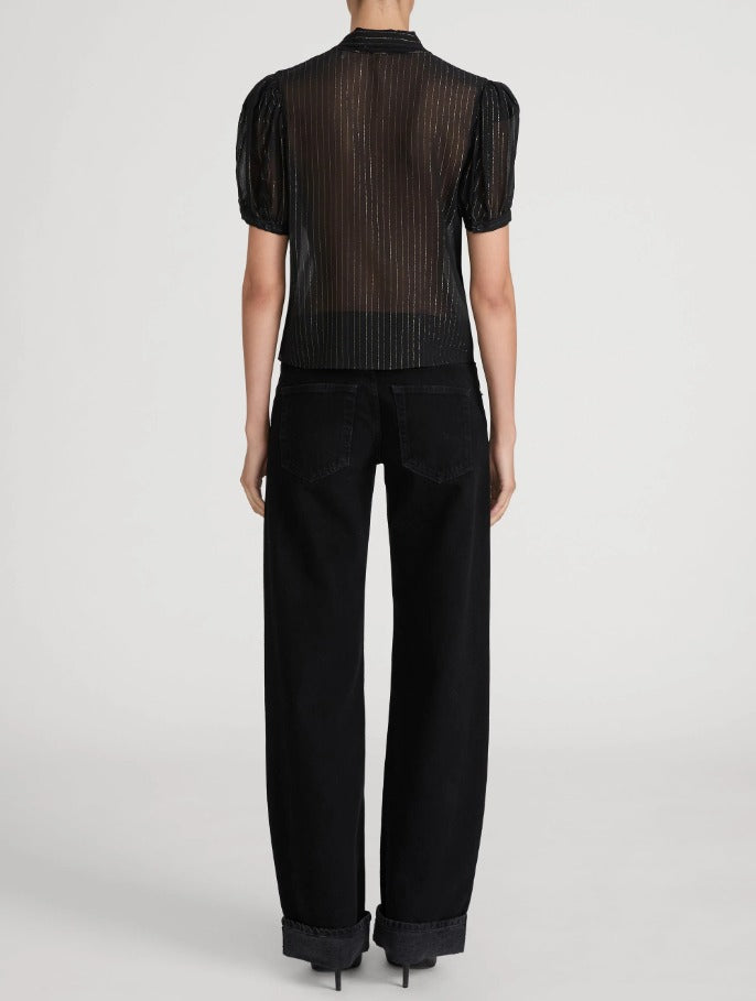 Frame The Lurex Sonnet Blouse