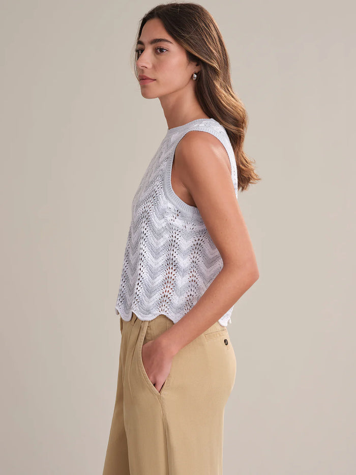 525 America Kayla Chevron Scalloped Tank