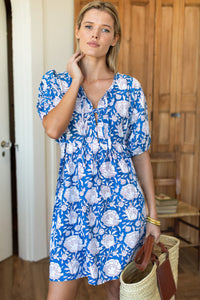 Emerson Fry Bastian Linen Floral Short Dress
