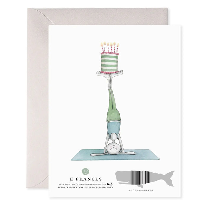E.Frances Birthday Warrior Yoga Card