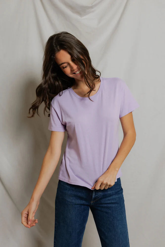 PerfectWhiteTee Harley Boxy Crew Tee Ultraviolet