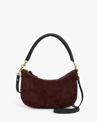 Clare V Petit Moyen Truffle Suede Handbag