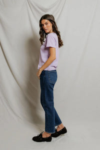 PerfectWhiteTee Harley Boxy Crew Tee Ultraviolet