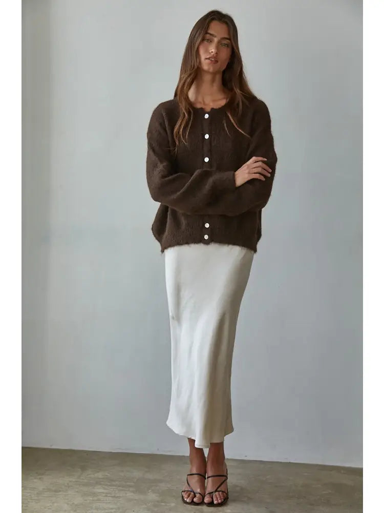 By Together Round Neck Cardigan