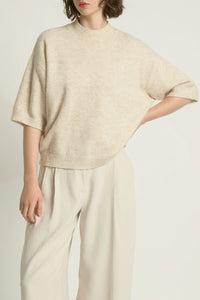 Common Knit Half Sleeve Mockneck Sweater