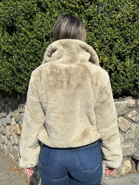 Rino & Pelle Sallie Faux Fur Zip Front Jacket
