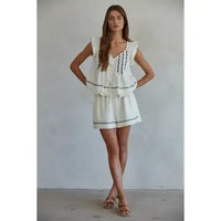 By Together Embroidered Short