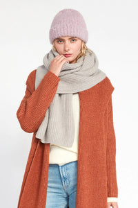 Look by M Fuzzy Block Beanie Hat