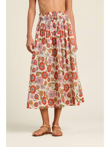 Trovata Birds of Paradis Poppy Costa Bianca Skirt