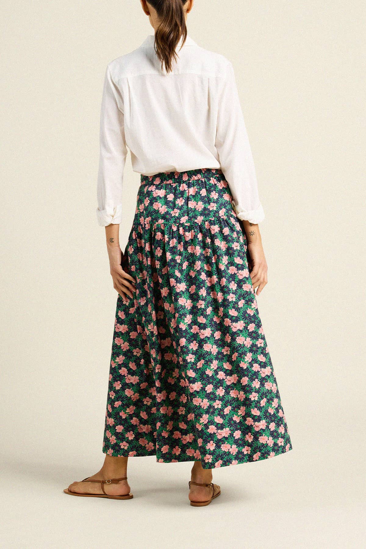 Trovata Birds of Paradis Lydia Floral Print Skirt