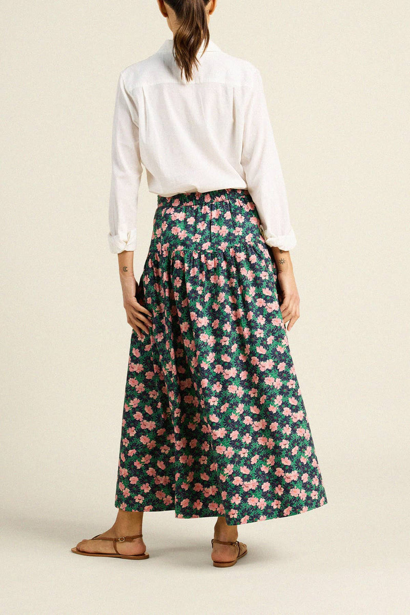 Trovata Birds of Paradis Lydia Floral Print Skirt