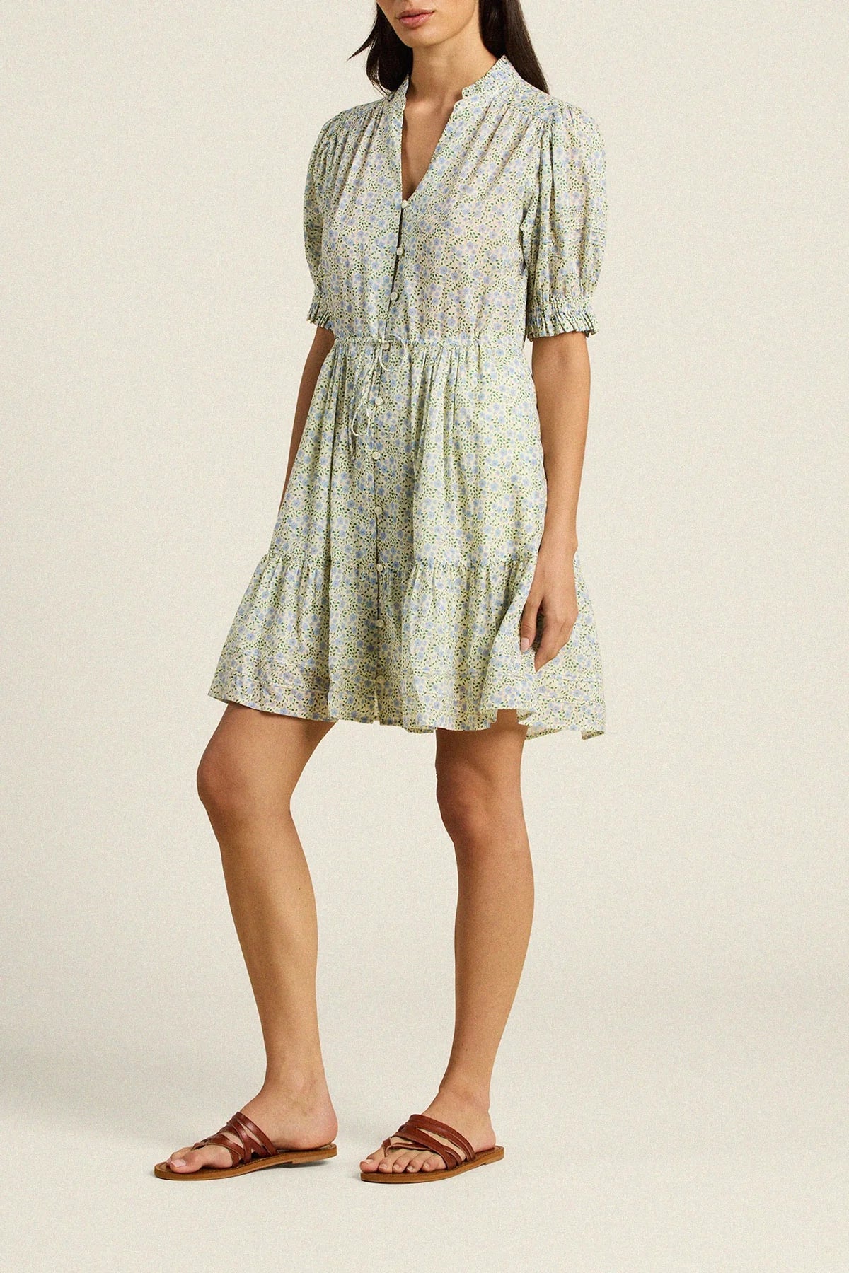 Trovata Birds of Paradis Phoebe Nantucket Ditsy Print Dress