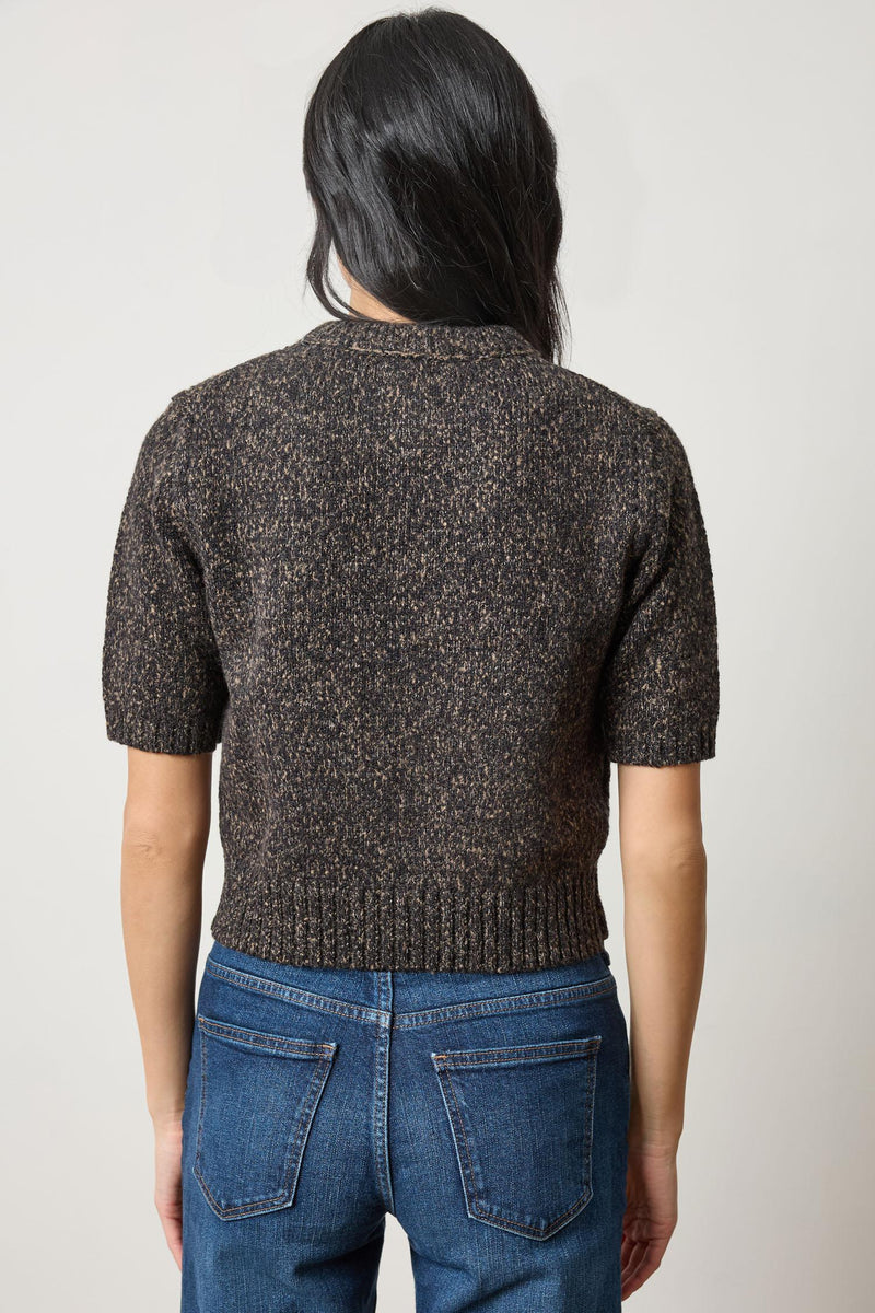 Lilla P Short Sleeve Marled Crewneck Sweater