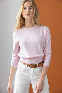 Lilla P Everyday Cotton Linen Crewneck Sweater