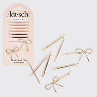 Kitsch Metal Enamel Cloud & Bow Bobby Pins