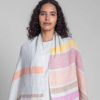 Sadhu Collective Handwoven Linen Scarf Gentle Hues