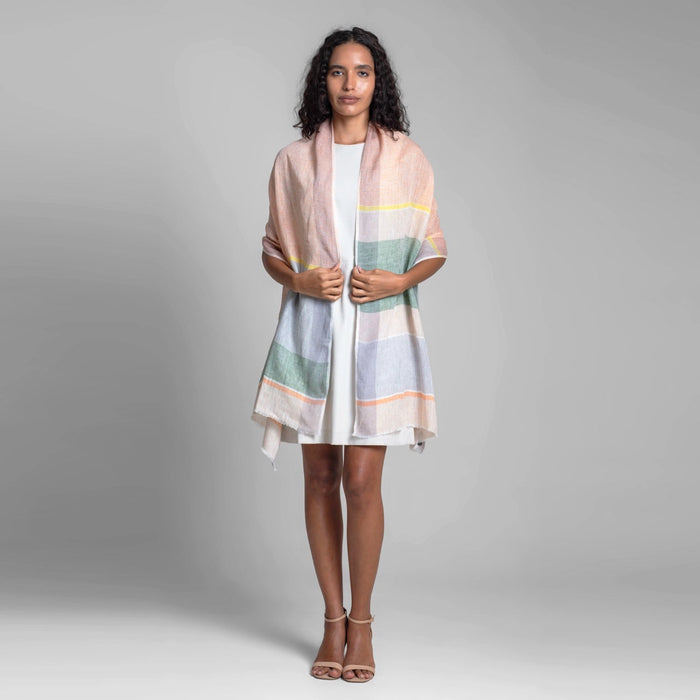 Sadhu Collective Soft Meadow Handwoven Linen Scarf