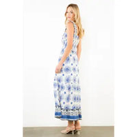 THML Floral Print Ruffle Strap Midi Dress