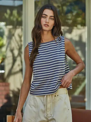 By Together Striped Sleeveless Top